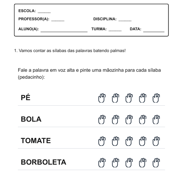 Exemplo de atividade 10
