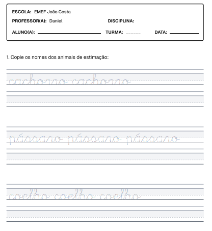 Exemplo de atividade 3