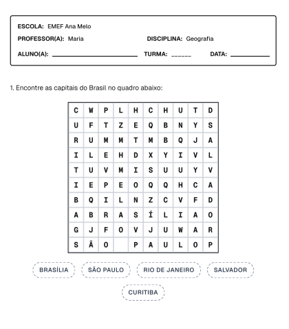 Exemplo de atividade 5